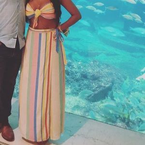 2 piece long skirt set